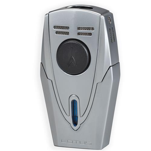 LOTUS LIGHTER FURY DUAL FLAME W/PUNCH - Chrome Matte