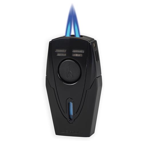 LOTUS LIGHTER FURY DUAL FLAME W/PUNCH - Black Matte