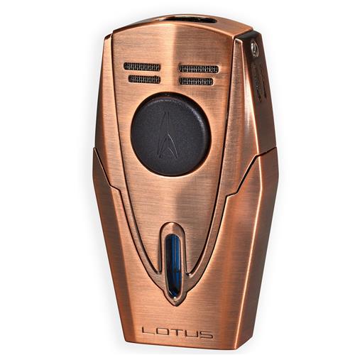 LOTUS LIGHTER FURY DUAL FLAME W/PUNCH - Brushed Cooper