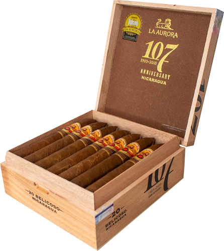 La Aurora 107 Nicaragua Cigars - Belicoso - 6.25 X 52