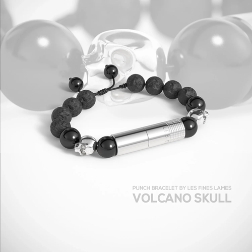 LES FINES LAMES PUNCH BRACELET - Volcano Skull