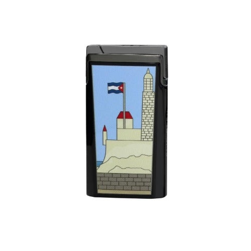 ELIE BLEU J-15 CASA CUBANA COLLECTION CIGAR LIGHTER - Black Lacquer/ Black IP