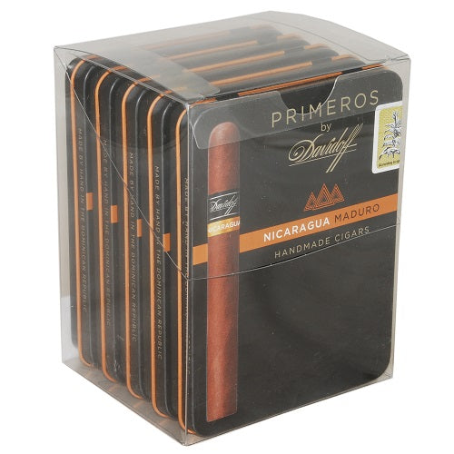 DAVIDOFF PRIMEROS NICARAGUA CIGARS - 5 Tins/Pack, Maduro