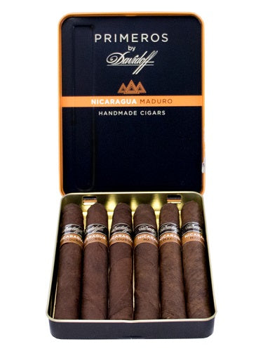 DAVIDOFF PRIMEROS NICARAGUA CIGARS - Tin/6, Maduro