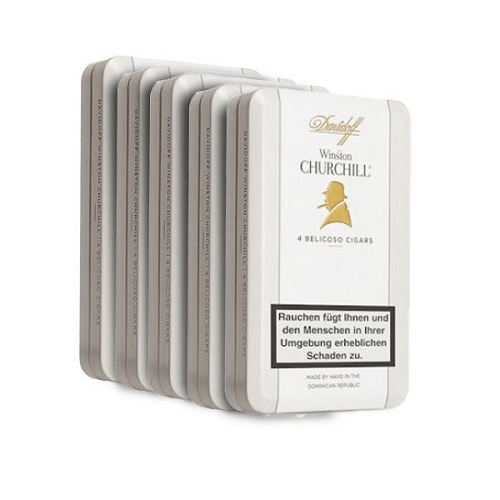 DAVIDOFF WINSTON CHURCHILL SMALL CIGARS - Belicoso - 4.5x46, 5 Tins/Pack - cigar13
