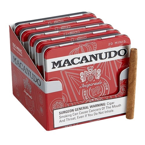 MACANUDO INSPIRADO RED CIGARS - Minis - 3 x 20, 5 Tins of 20