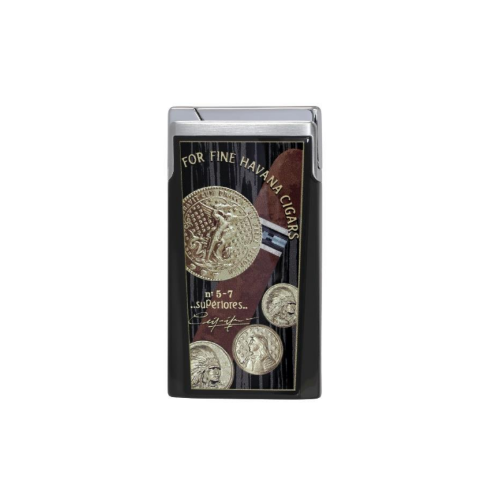 ELIE BLEU J-15 MEDALS COLLECTION CIGAR LIGHTER - Black Lacquer