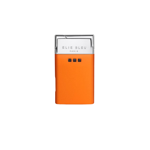 ELIE BLEU J-11 THIN JET FLAME COLLECTION CIGAR LIGHTER - Tangerine Lacquer