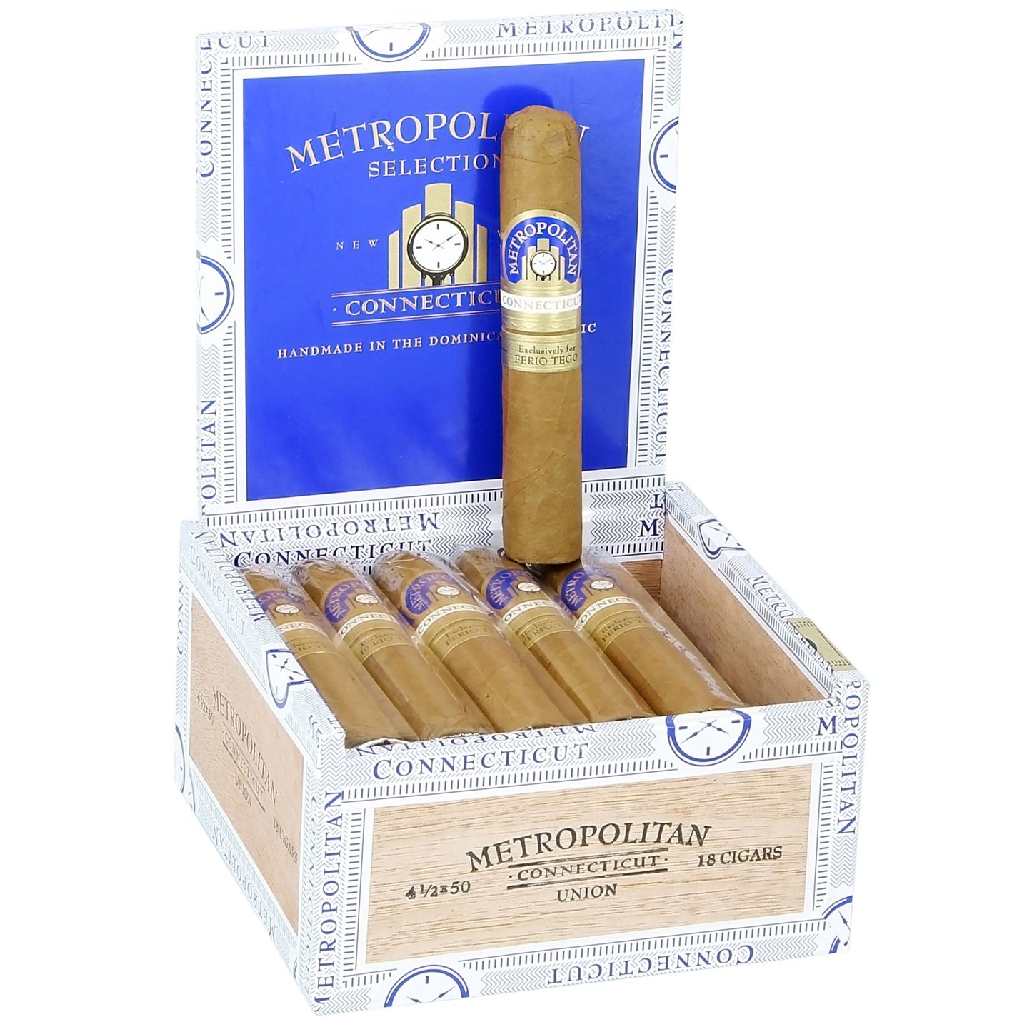 Ferio Tego Metropolitan Connecticut Union 4 1/2" x 50 - cigar13