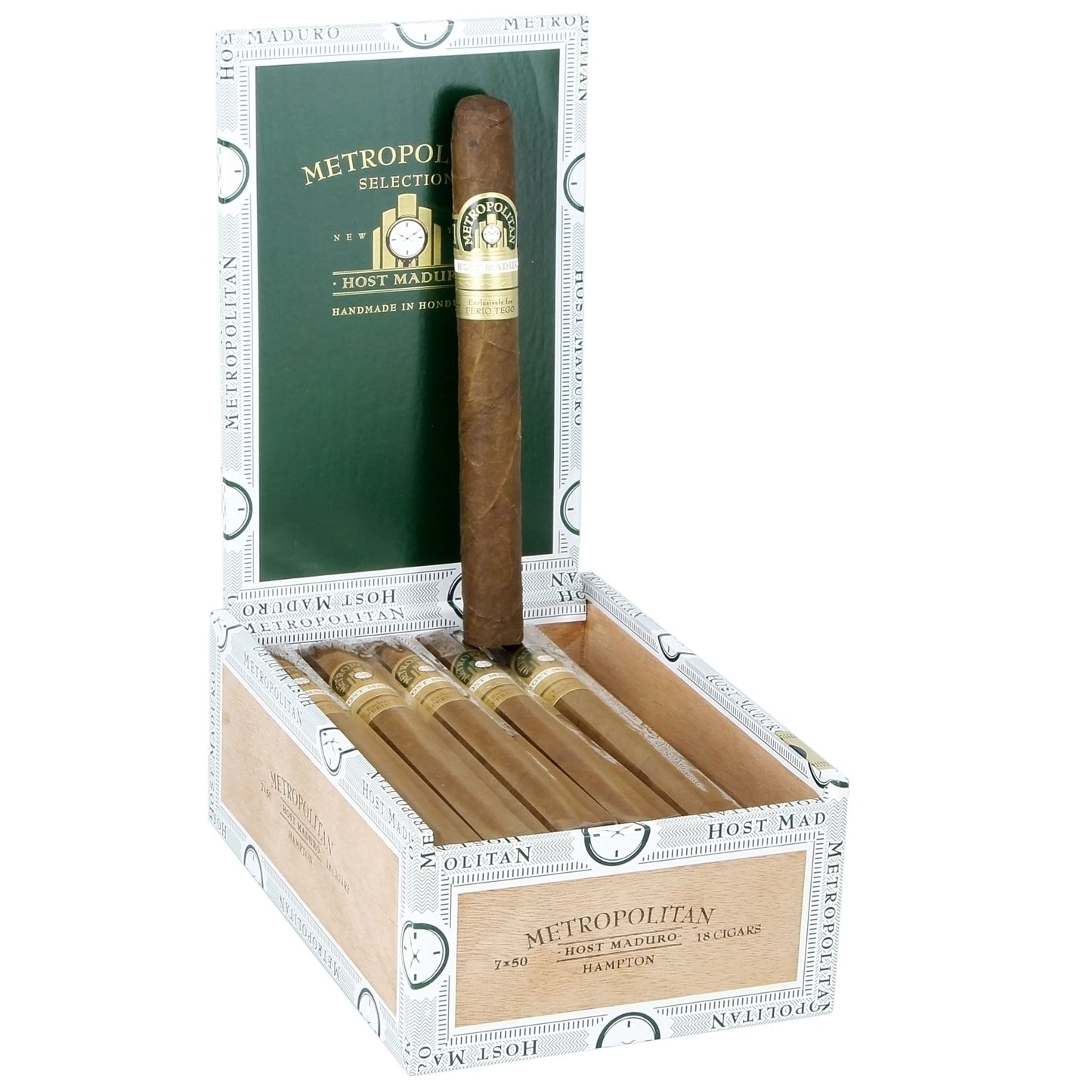 Ferio Tego Metropolitan Host Maduro Hampton 7" x 50 - cigar13