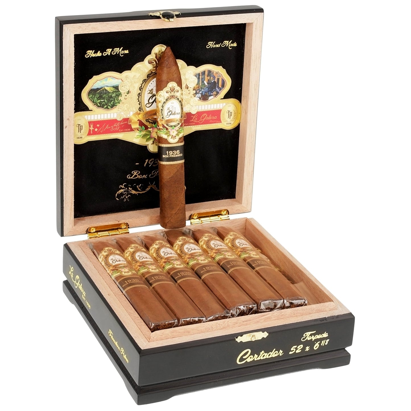 La Galera 1936 Box Pressed Cortador Torpedo 6⅛×52 - cigar13