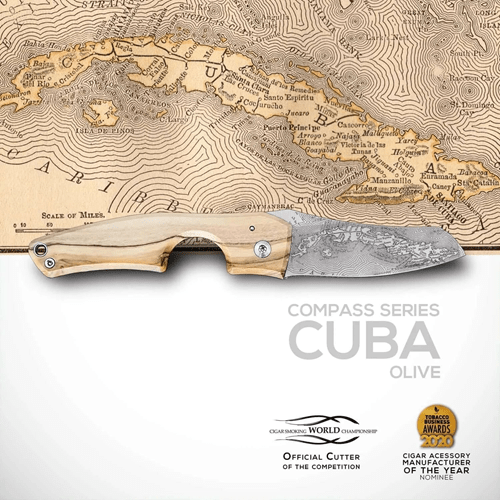 LES FINES LAMES LE PETIT CIGAR KNIFE - Cuba Olive - cigar13