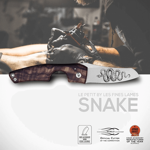 LES FINES LAMES LE PETIT CIGAR KNIFE - Tatto Snake - cigar13