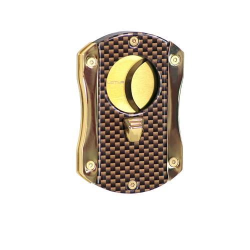 LOTUS CUTTER DECEPTION 62 RG CIGAR CUTTER - Gold Carbon Fiber & Chrome - cigar13
