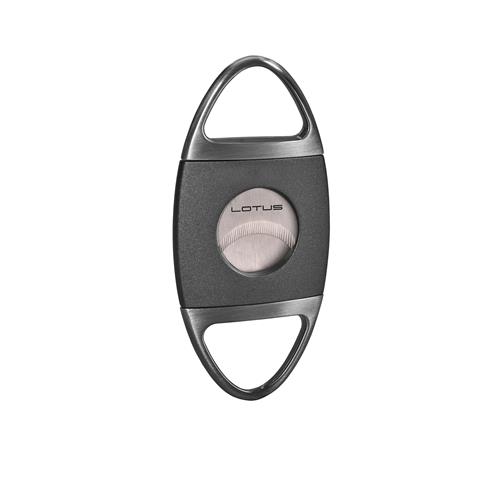 LOTUS CUTTER JAWS SERRATED CIGAR CUTTER - Gunmetal - cigar13