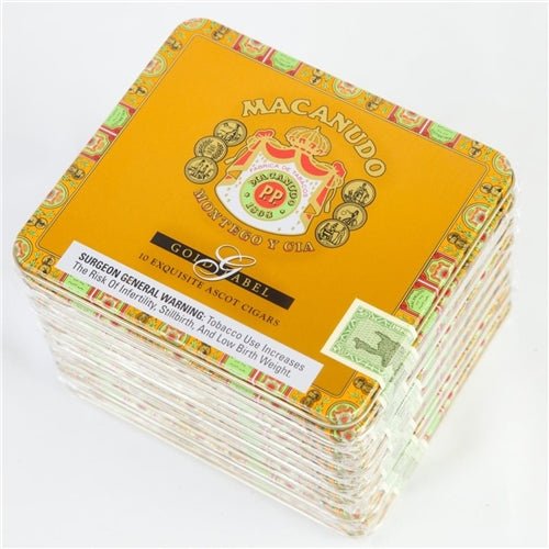Macanudo Gold Label Tins Cigars - Ascots Tin - 4 3/16 X 32 - cigar13