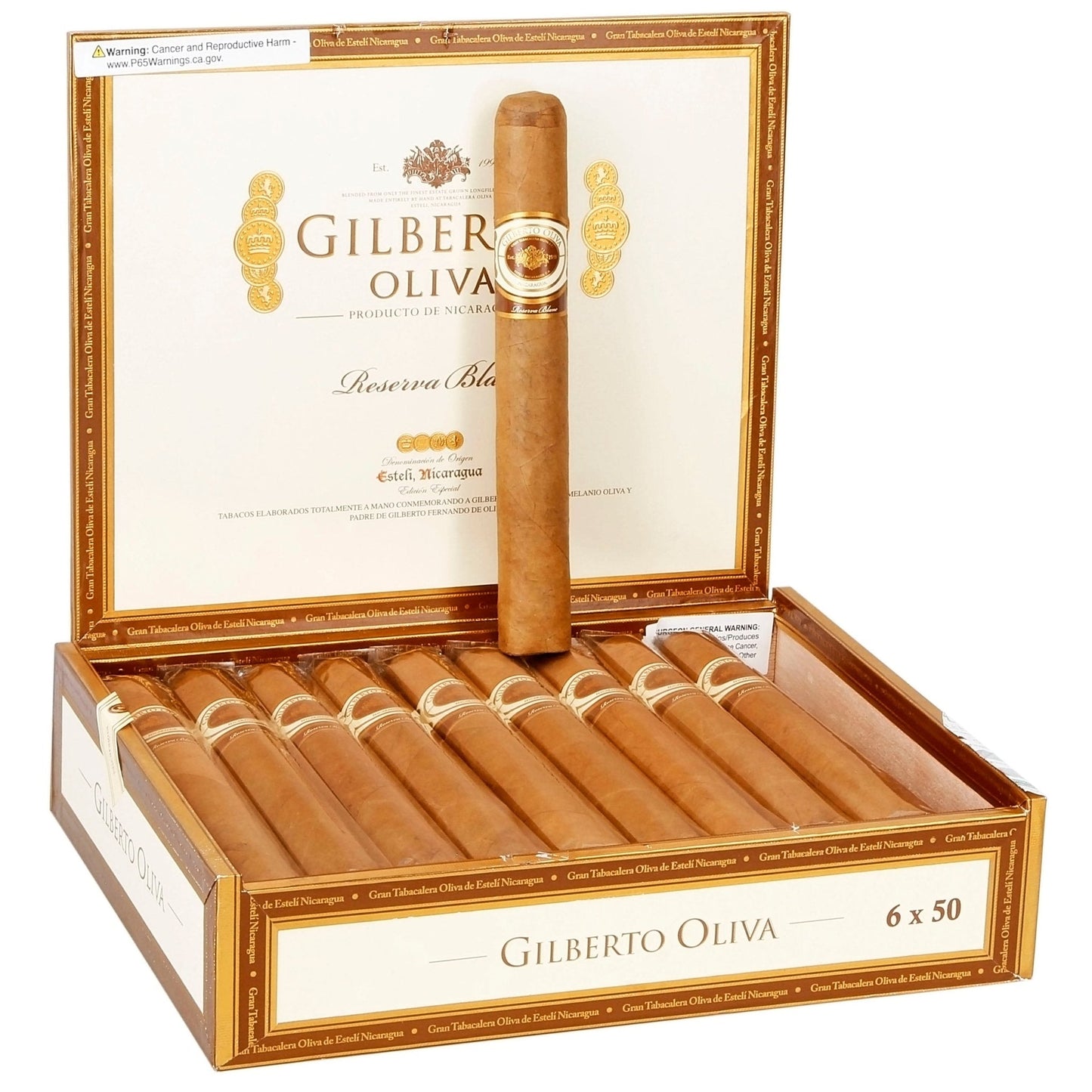 Oliva Gilberto Oliva Reserva Blanc Toro 6" x 50 - cigar13