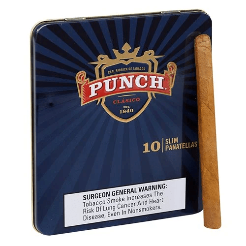 PUNCH CIGARS - Slim Panatellas (Tin) EC - 4 x 28, 10 Tins of 10 - cigar13