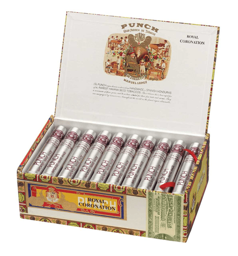 Punch Deluxe Cigars - Royal Coronations Ems (Aluminum Tube) - 5 1/4 X 44 - cigar13