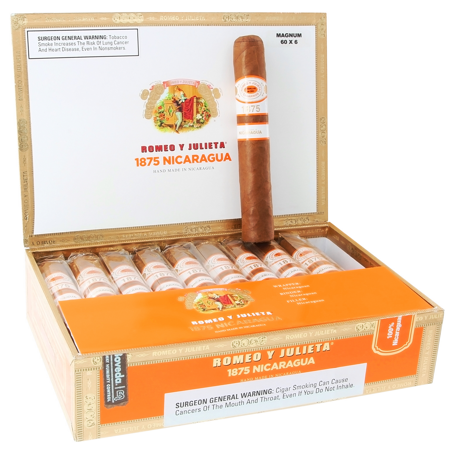 Romeo Y Julieta 1875 Nicaragua Cigars - Magnum - 6x60