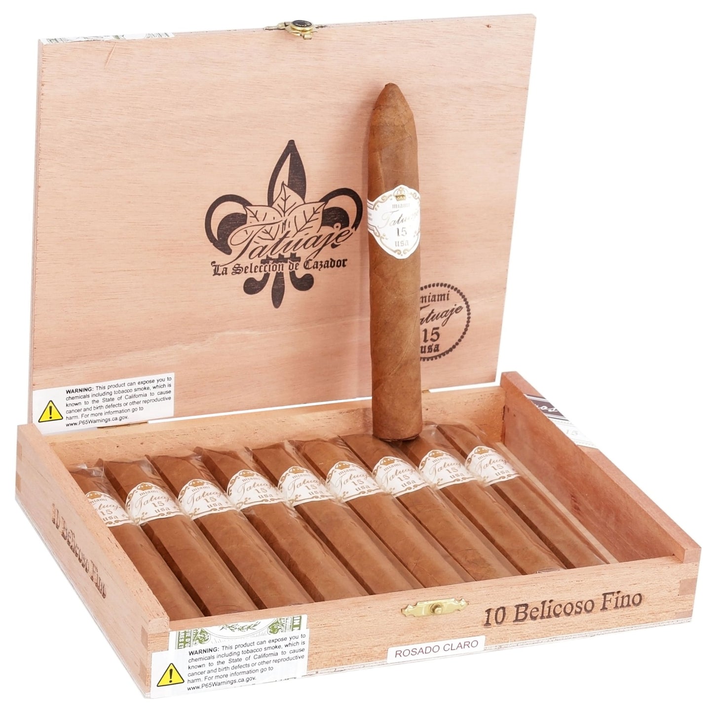 Tatuaje Miami 15th Belicoso Fino Claro 5 1/2" x 52 - cigar13
