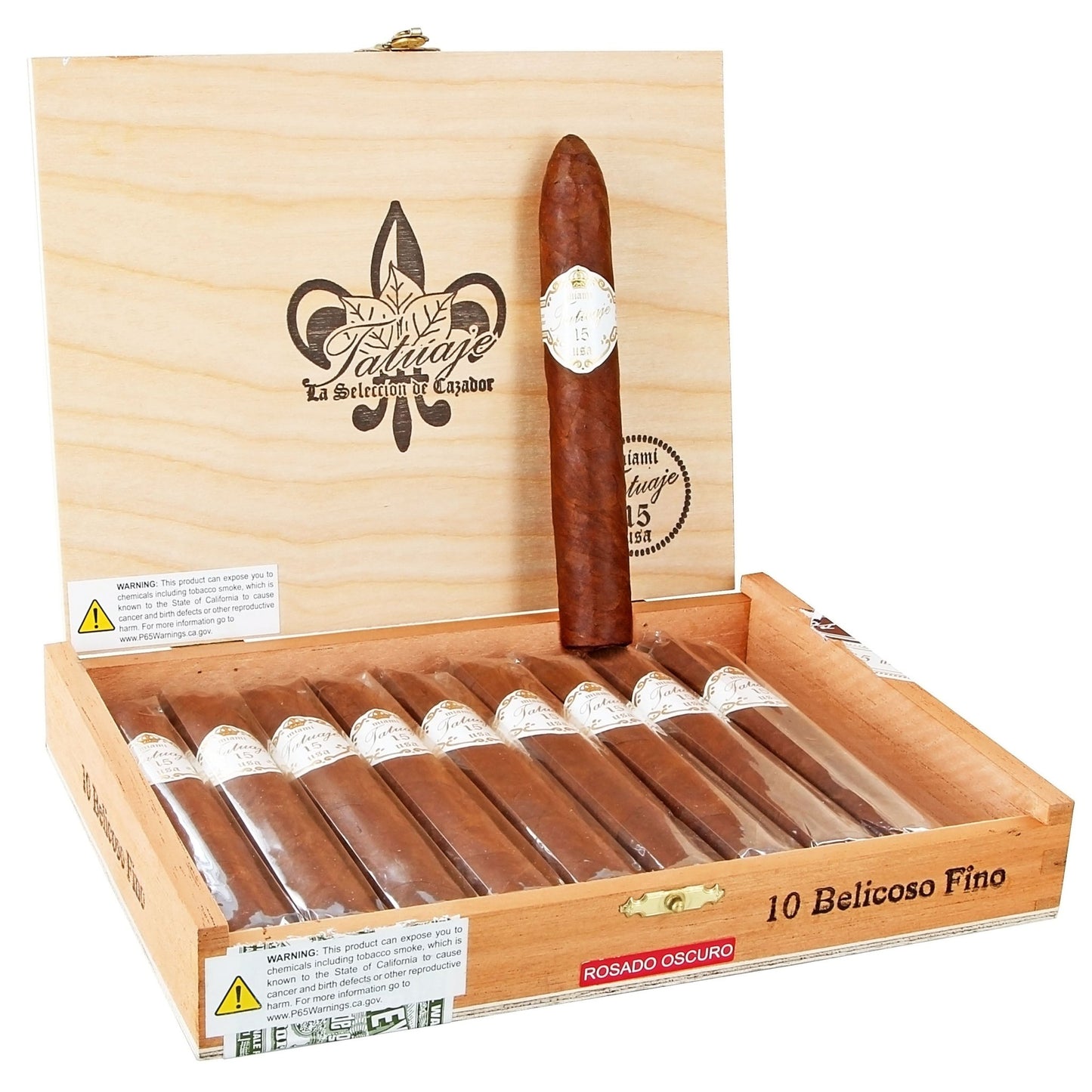 Tatuaje Miami 15th Belicoso Fino Oscuro 5 1/2" x 52 - cigar13