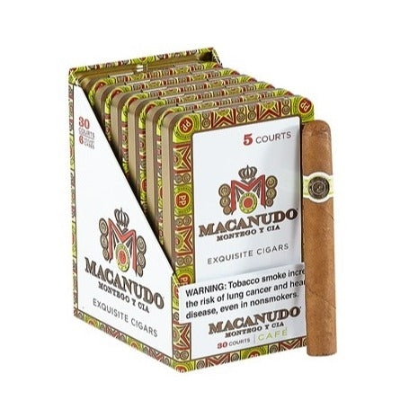 MACANUDO CAFE CIGARS - Court 6-pk - 4 3/16 x 36, 6 Tins of 5