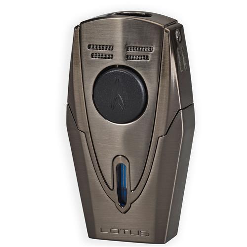 LOTUS LIGHTER FURY DUAL FLAME W/PUNCH - Gunmetal Satin