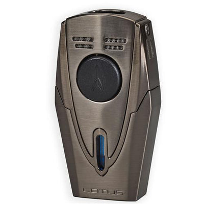 LOTUS LIGHTER FURY DUAL FLAME W/PUNCH - Gunmetal Satin