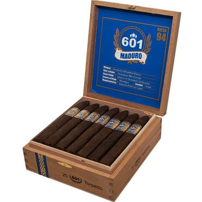 601 Blue Label Maduro Cigars - Torpedo - 6 1/8x52