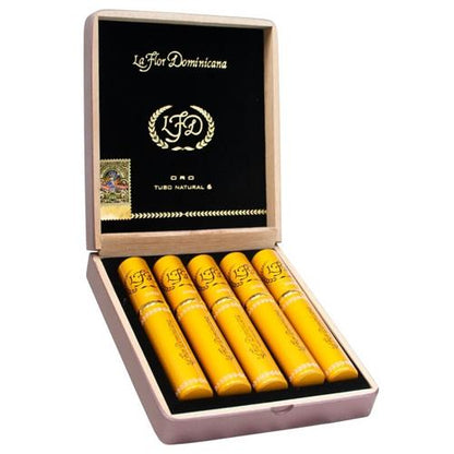La Flor Dominicana Oro Tubo Cigars - No.6 - 54x6 - Natural