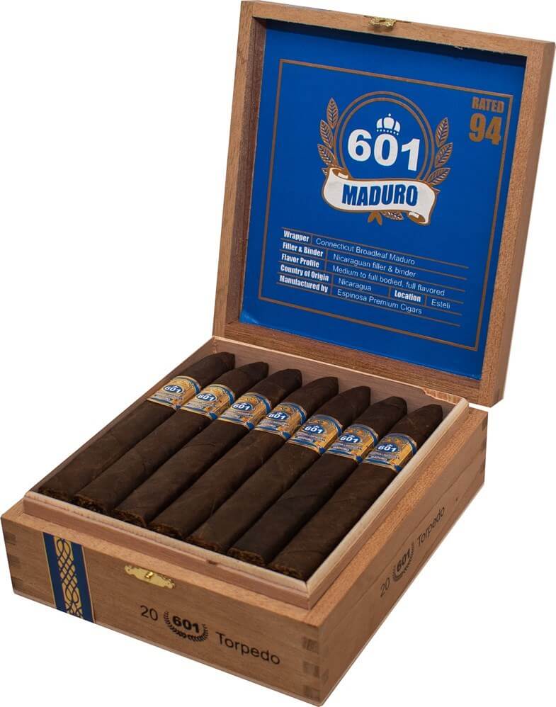 601 Blue Maduro (6.1" x 52)