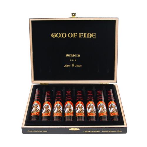 God of Fire Serie B Cigars - Double Robusto Tubos - 5x5.75