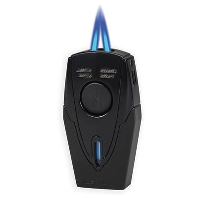LOTUS LIGHTER FURY DUAL FLAME W/PUNCH - Black Matte