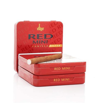 Villiger Mini Colorline Cigars - Red Vanilla Filtered - 3 3/16 X 21