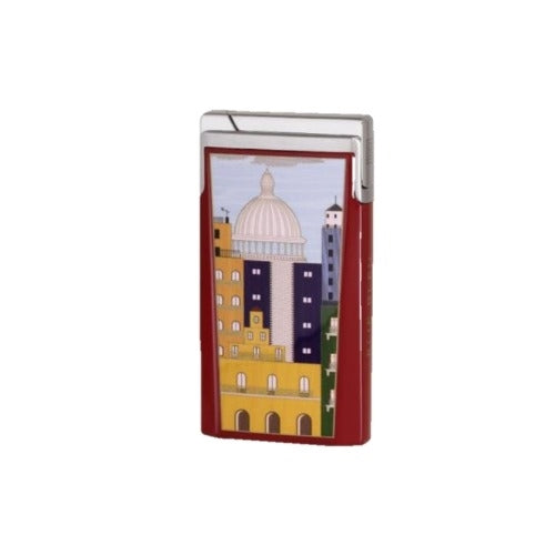 ELIE BLEU J-15 CASA CUBANA COLLECTION CIGAR LIGHTER - Red Lacquer
