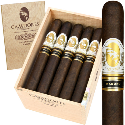 La Aurora Cazadores Maduro Cigars - Toro - 6 X 50