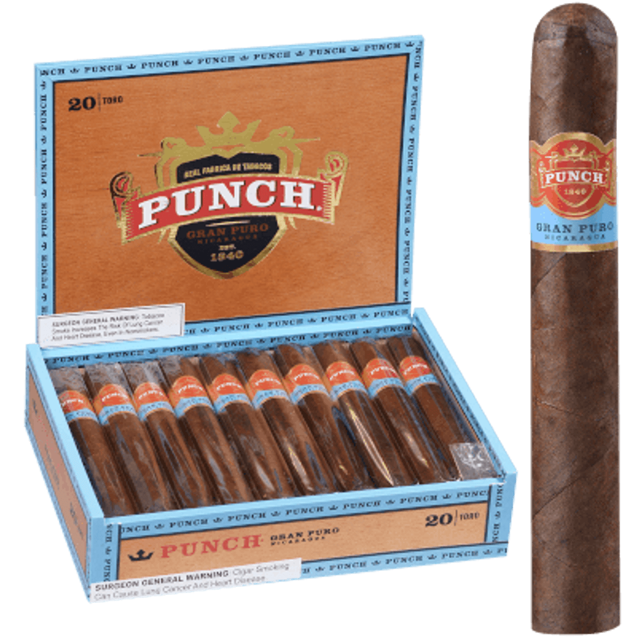 Punch Gran Puro Nicaragua Cigars - Toro - 6 X 54
