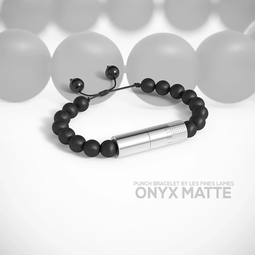 LES FINES LAMES PUNCH BRACELET - Onyx Matte
