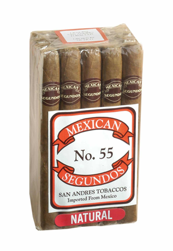 Mexican Segundos Natural Cigars - #55 - 5 3/8 X 37