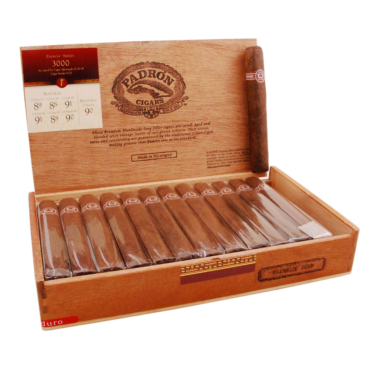 Padron Series Cigars - 3000 -5.5x52 - Maduro