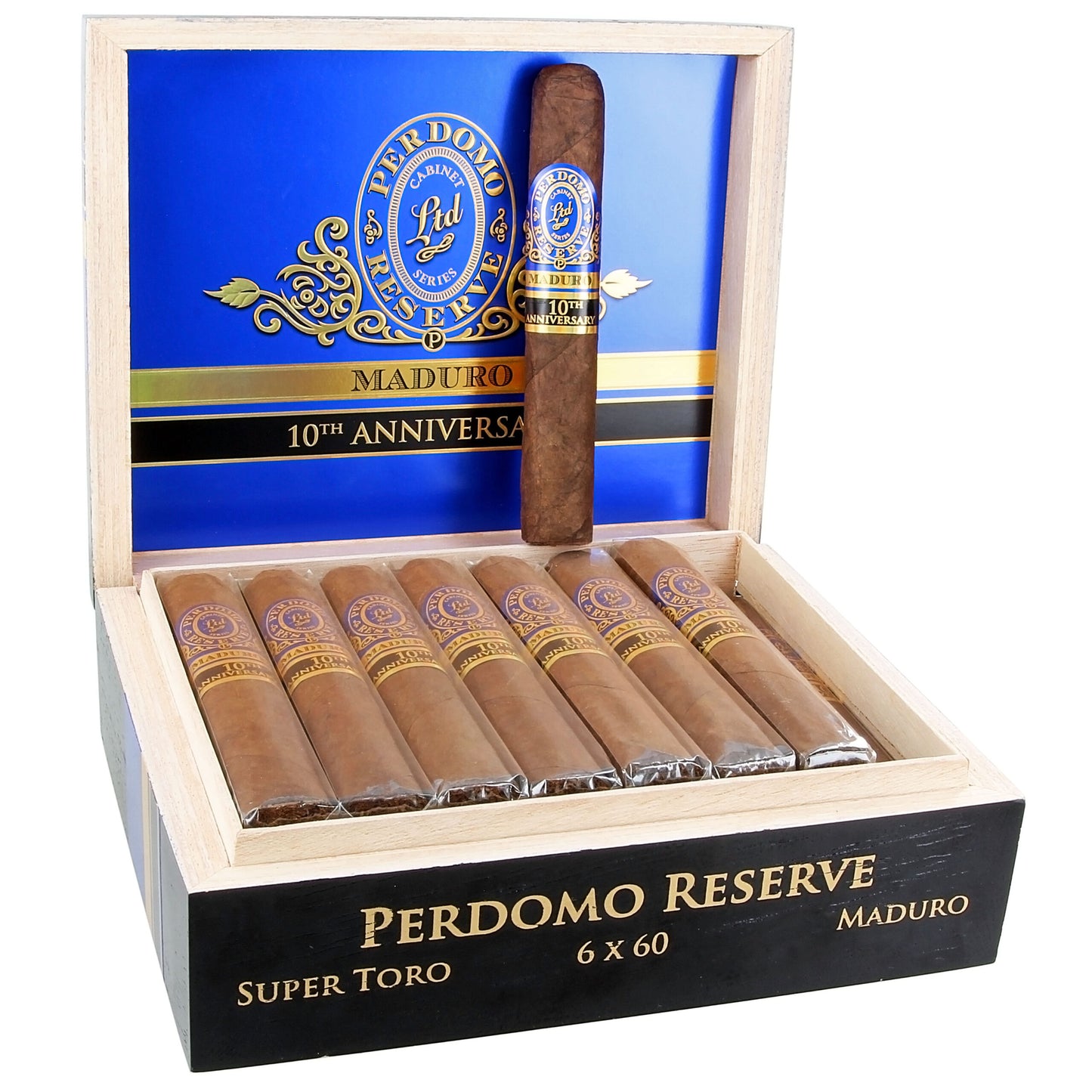 Perdomo 10th Anniversary Maduro Cigars - Super Toro "St"-6x60