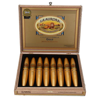 La Aurora Preferido Doble Figurado Tubo Cigars - Gold Tubo - 5 X 54