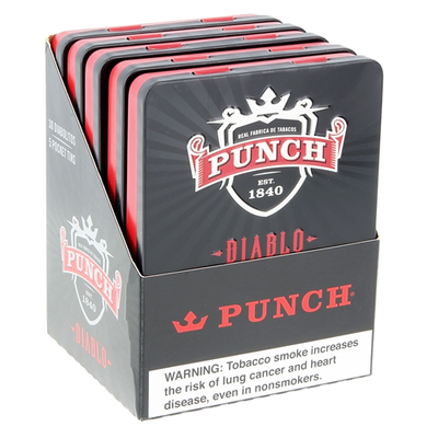 PUNCH DIABLO CIGARS - Diabolitos - 4.19 x 36, 5 Tins of 6