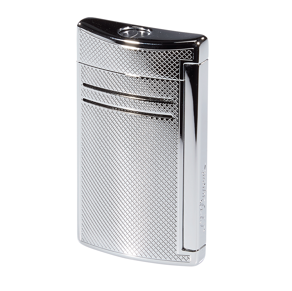 S.T. DUPONT MAXIJET LIGHTERS - Chrome Grid