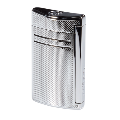 S.T. DUPONT MAXIJET LIGHTERS - Chrome Grid