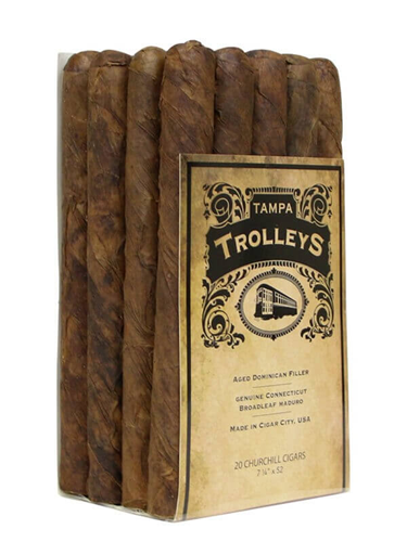 TAMPA TROLLEYS CIGARS - Churchill - 7 1/4 x 52, Bundle/20