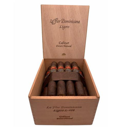 La Flor Dominicana Ligero Cabinet Natural Oscuro - L-400 Cabinet Oscuro-5.75x54
