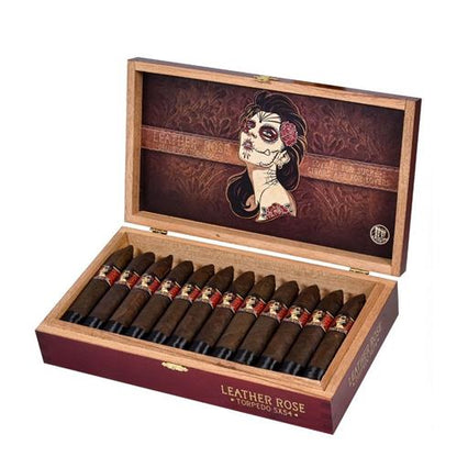 Deadwood Tobacco Cigars - Leather Rose Torpedo- 5x54