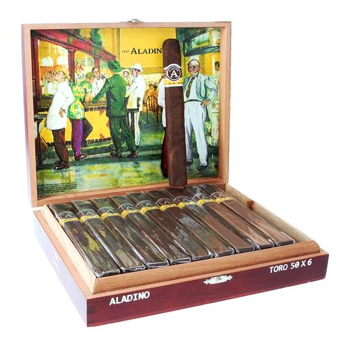 Aladino Maduro Cigars - Toro Box Pressed - 50x6 - cigar13